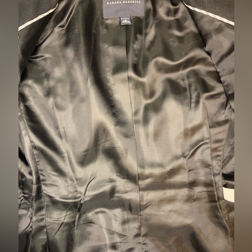 Banana Republic Black Women’s Wool Military Jacket Stretch NWOT Size 2! - Picture 8 of 10